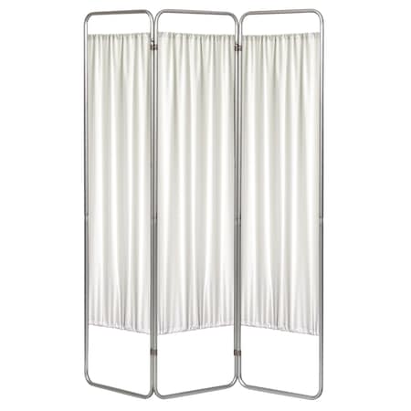 Omnimed 3 Section Economy Privacy Screen with Fabric Panels, Frost 153093-45